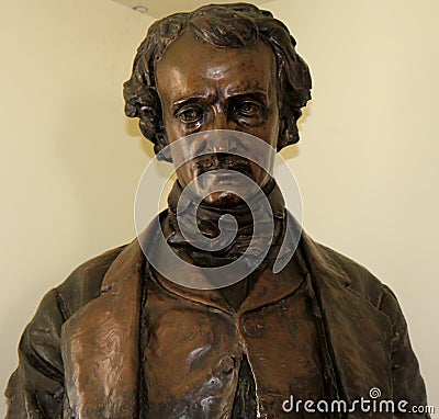 Edgar Allan Poe head Editorial Stock Photo