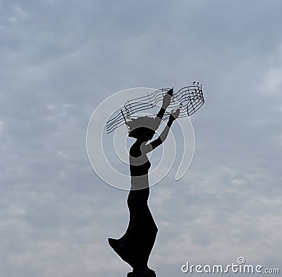 Sculpture In Ayamonte Spain Editorial Stock Photo