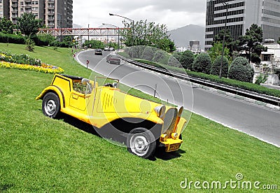 Sculptured car Stock Photo