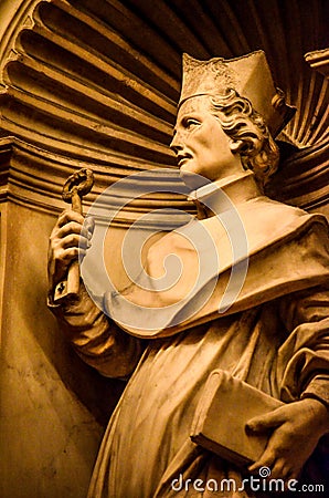 Sculptures from Barcelona`s Cathedral Editorial Stock Photo