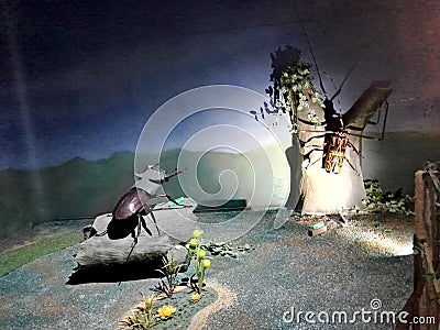 Giant beetle sculpture in the Park Jaime Duque Editorial Stock Photo