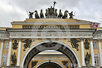 Sculptures & relief on Imperial Army General Staff Stock Photo