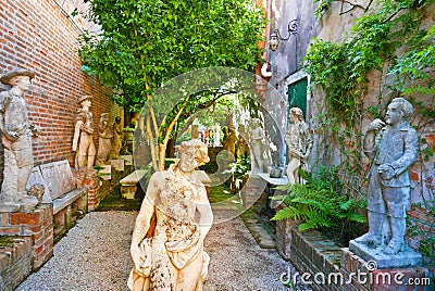 Torcello Island Museum sculptures Editorial Stock Photo