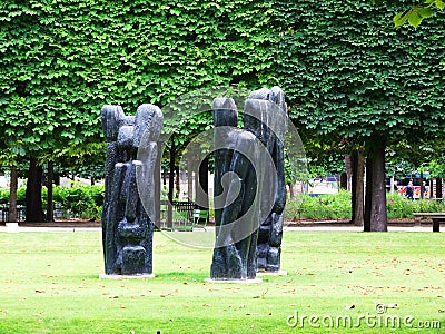 Sculptures in Tuileries garden, Paris, France Stock Photo