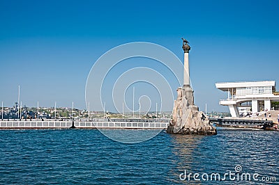 Scuttled Warships Monument in Sevastopol, Crimea Stock Photo