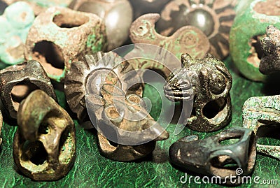 Scythian animal style. Ancient Scythian bronze objects of the Scythians Stock Photo