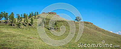 Scythian fortress Tarpig in Khakassia Stock Photo