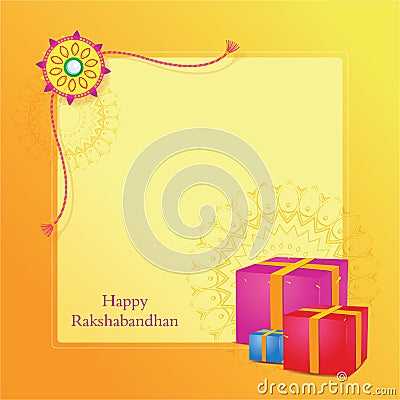 Decorated rakhi for Indian festival of brother and sister bonding celebration ( Raksha Bandhan ) Vector Illustration