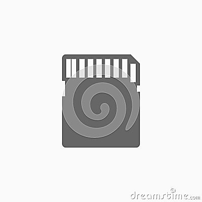 Sd card icon, memory vector Vector Illustration