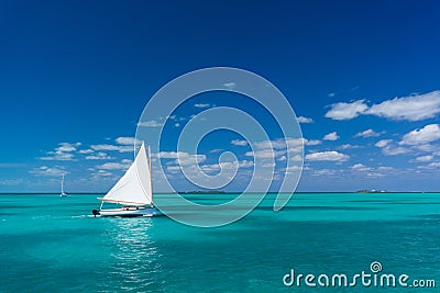 Sea of Abaco Sailing Stock Photo