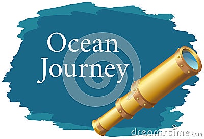 Sea adventures and ocean journey travel poster. Marine cruise travelling advertising placard Vector Illustration