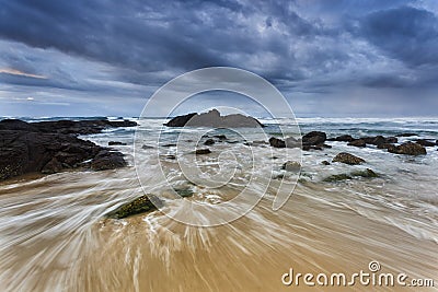 Sea Anna Bay Rise clouds Stock Photo