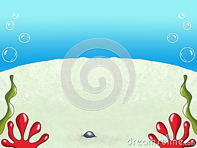 Sea background Cartoon Illustration