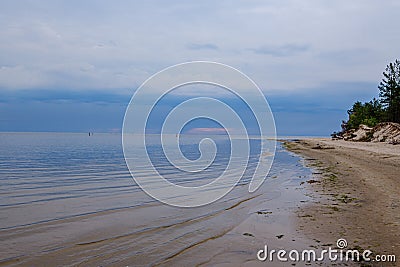 sea beach aerial detail view in summer Stock Photo