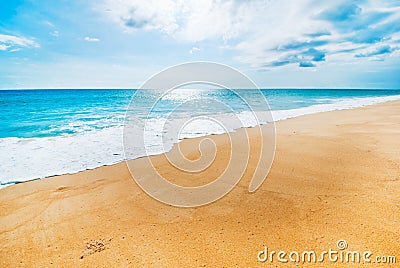 Sea beach blue sky sand sun daylight relaxation landscape Stock Photo