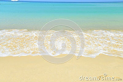 sea beach blue sky sand sun daylight relaxation landscape viewpoint for design postcard and calendar in thailand Stock Photo