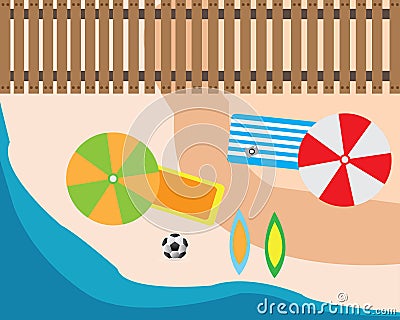 Sea beach vector Vector Illustration