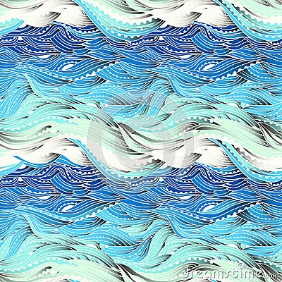 Sea Big Pattern Gradient 2 Vector Illustration