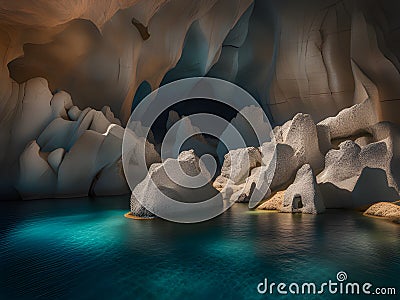 Sea Caves near Ayia Napa, Cyprus Stock Photo