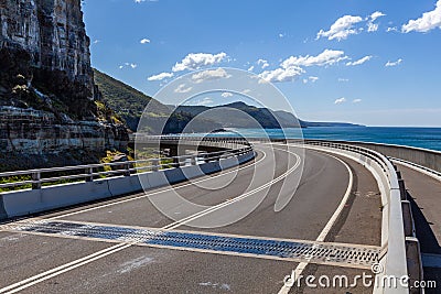 Sea Cliff Bridge, Grand Pacific Drive. Stock Photo