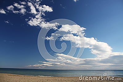 Sea and clouds Stock Photo
