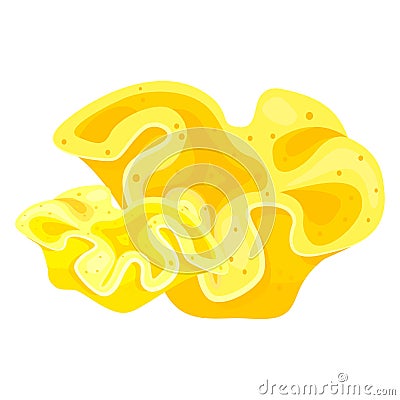 Sea coral yellow group, under water wildlife Vector Illustration