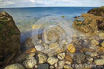 Sea cost with blue sky Stock Photo