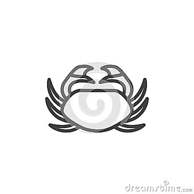 Sea crab line icon Vector Illustration