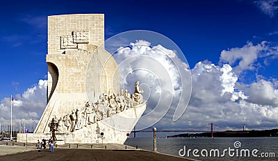 Sea-Discoveries monument in Lisbon, Portugal. Editorial Stock Photo
