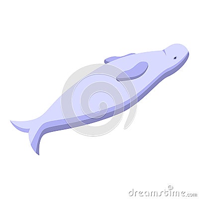 Sea dugong icon isometric vector. Ocean baby Vector Illustration
