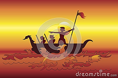 The Sea Explorers Vector Illustration