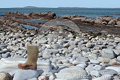 Sea farmers boot Stock Photo