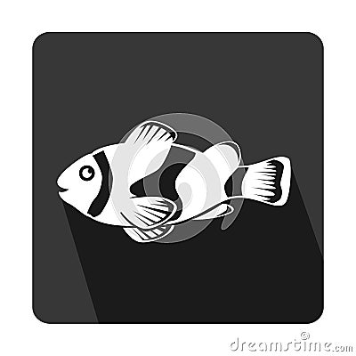 Sea fish emblem icon Vector Illustration