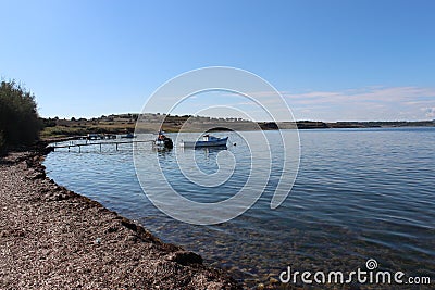 Sea and fishermen Stock Photo