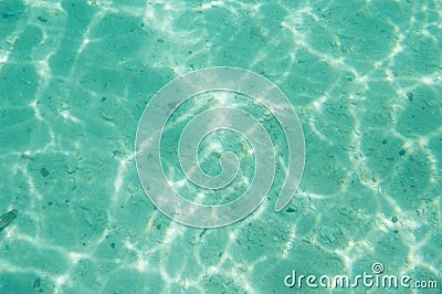 Sea floor water caustic Stock Photo