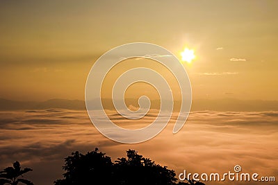 Sea fog , nan provinces - nan thailand Stock Photo