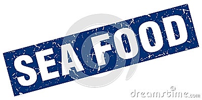 sea food stamp Vector Illustration