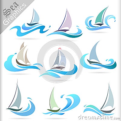 Sea Graphics Series - Premium Sea Travel Icons Vector Illustration