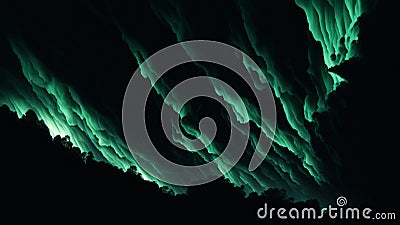 Sea of green clouds and mountains, dusk time creative Generative AI Stock Photo