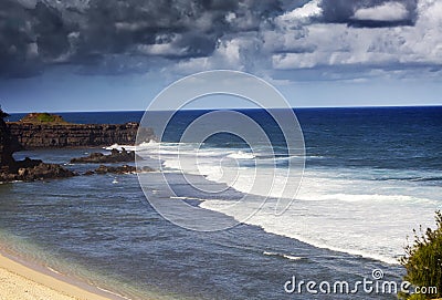 Sea on Gri-Gri's cape, Mauritius Stock Photo