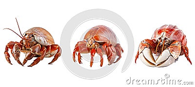 sea hermit crab animal Cartoon Illustration