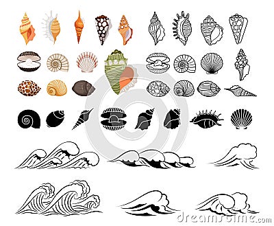 Sea icons collection Vector Illustration