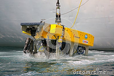 Sea of Japan / Russia - April 2010: Remotely operated underwater Editorial Stock Photo