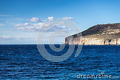 Sea landscape. Pirgos Dirou bay, Greece Stock Photo