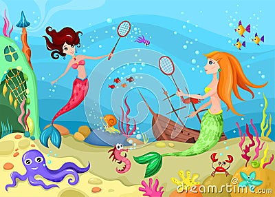 Sea life Vector Illustration