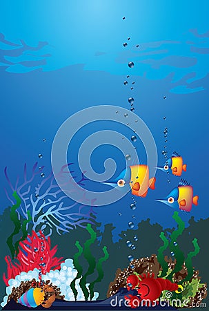 Sea life. Vector Illustration