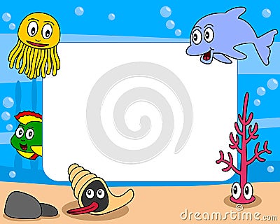 Sea Life Photo Frame [1] Vector Illustration