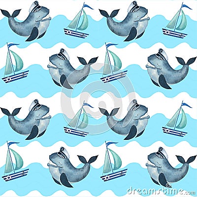 sea life seamless pattern 