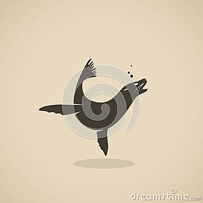 Sea lion symbol - illustration Vector Illustration