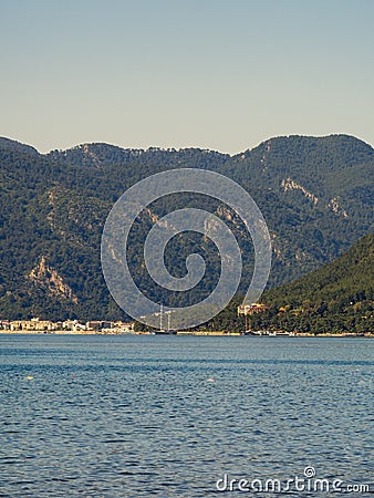 Sea of Marmaris, Turkey with beautiful scenery Stock Photo